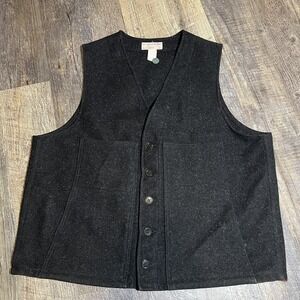 Vintage Filson Mackinaw Wool Vest Black XL/48